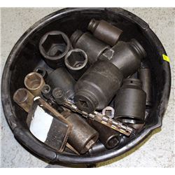 PAN OF SORTED HARDENED SOCKET DRIVES