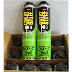 CASE OF 12 DOW GREAT STUFF FOAMING INSECTICIDE