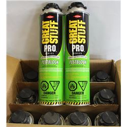 CASE OF 12 DOW GREAT STUFF FOAMING INSECTICIDE