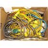Image 1 : BOX OF EXTENSION CORDS AND SAFETY WORK LIGHTS