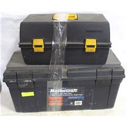 SET OF 2 PLASTIC TOOL BOXES
