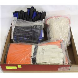 FLAT OF ASSORTED WORK GLOVES INCLUDING: