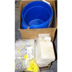 NEW POURING PAILS, 12 QT SPOUT AND SPRAY BOTTLES