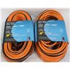 Image 1 : GROUP OF 2 NEW 100 FT 14 GAUGE EXTENSION CORDS