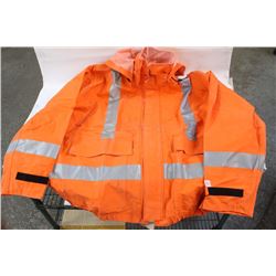 NASCO XXL FR HI-VIS RAIN JACKET WITH HOOD