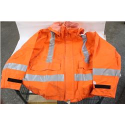 NASCO XXL FR HI-VIS RAIN JACKET WITH HOOD