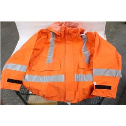 NASCO XXL FR HI-VIS RAIN JACKET WITH HOOD