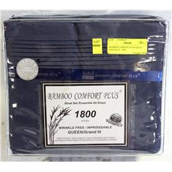 BAMBOO COMFORT PLUS QUEEN  SIZE NAVY  1800
