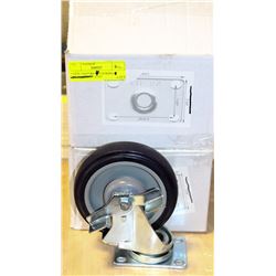 4 NEW CASTORS - 4 LOCKING  - 2-3/8" PLATE