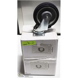 4 NEW CASTORS - 4 LOCKING  - 2-3/8" PLATE