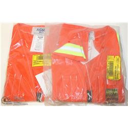 LOT OF 2 NOMEX HI-VIS WORK SHIRT, SIZE MEDIUM