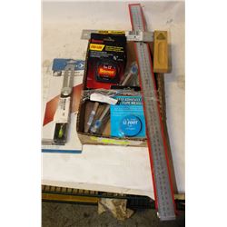 LOT OF NEW ASSORTED MEASURING TOOLS