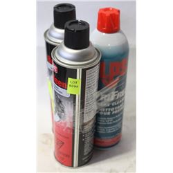 3 CANS OF ASSORTED BRAND NAME BRAKE CLEANERS