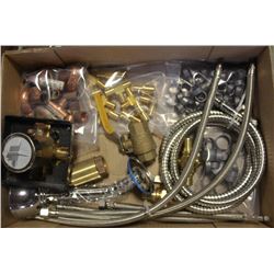 FLAT UNUSED BRASS-COPPER PLUMBING PARTS