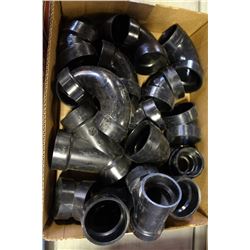 FLAT MOSTLY 2 INCH UNUSED PVC FITTINGS