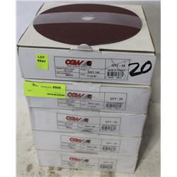 5 BOXES OF CGW 7" SANDING DISCS 100 GRIT
