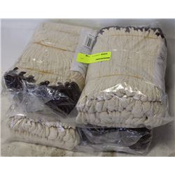 4 BUNDLES SIZE LARGE COTTON KNIT WORK GLOVES
