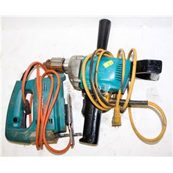GROUP OF 2 MAKITA POWER TOOLS. JIGSAW & DRILL