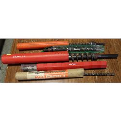 LOT OF CONCRETE  DRILL BITS INCL HILTI.  TOOLS