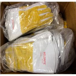 CASE OF WELDRITE SPLIT LEATHER WELDING GAUNTLETS