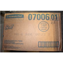 CASE OF KIMBERLY CLARK CORELESS JUMBO ROLL TISSUE