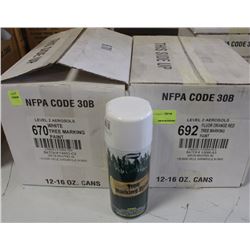 2 CASES OF TREE MARKING PAINT - WHITE AND ORANGE