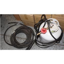 PROPANE TANK WITH TIGER TORCH, HOSES AND REGULATOR