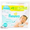 Image 1 : PACK OF 320 PAMPERS SENSITIVE WIPES