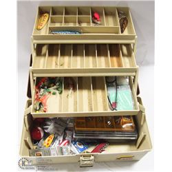 PLANO TACKLE BOX WITH TACKLE.
