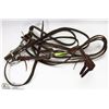 Image 1 : LEATHER BRIDAL WITH SNAFFLE BIT AND REIGNS
