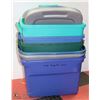 Image 1 : 6 ASSORTED TOTES WITH LIDS