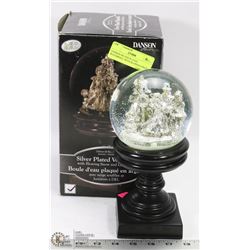 DANSON SILVER PLATED WATERBALL WITH BLOWING SNOW