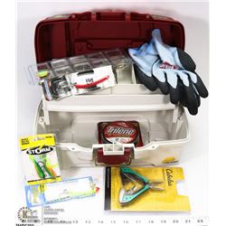NEW PLANO FISHING TACKLE BOX WITH CONTENTS.