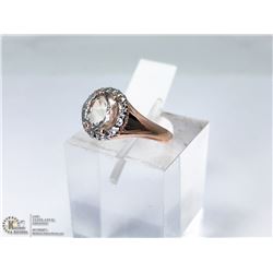 4) STERLING SILVER MORGANITE RING