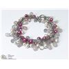 Image 1 : 5) STERLING SILVER FW PEARL & GEMSTONES BRACELET