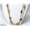 Image 2 : 8) STERLING SILVER GEMSTONE NECKLACE