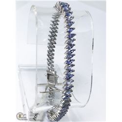 10) STERLING SILVER TANZANITE BRACELET
