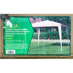 ZOLIA PAVILLION POLYESTER GAZEBO 3X3 METERS