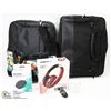 Image 1 : LOT OF 2 LAPTOP CASES WITH HEADPHONES, MOUSE,