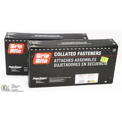TWO BOXES OF GRIP RITE COLLATED FASTNERS