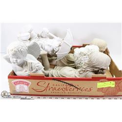 LOT OF 5 VARIOUS SIZED GARDEN ORNAMENTS - BOY