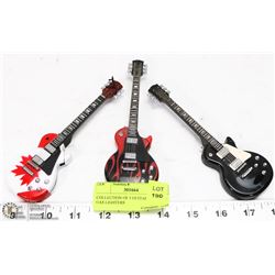 COLLECTION OF 3 GUITAR MUSICAL GAS LIGHTERS