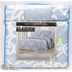NEW 6PC KING SIZE QUILT AND SHEET SET ON CHOICE
