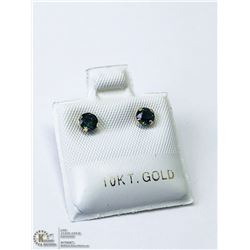12) 10KT GOLD SAPPHIRE EARRINGS