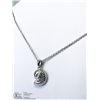 Image 2 : 13) ST. SILVER SEASHELL DIAMOND "FIRST" NECKLACE