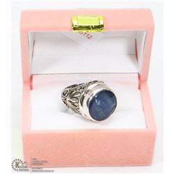 14) STERLING SILVER GEMSTONE RING