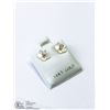 Image 1 : 17) 14KT GOLD DIAMOND MOTHER OF PEARL EARRINGS
