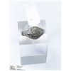 Image 2 : 19) STERLING SILVER NATURAL DIAMOND RING