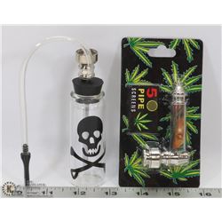 LOT OF NEW METAL PIPE WITH 5PC PIPE SCREENS WITH