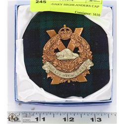 WWII CALGARY HIGHLANDERS CAP BADGE